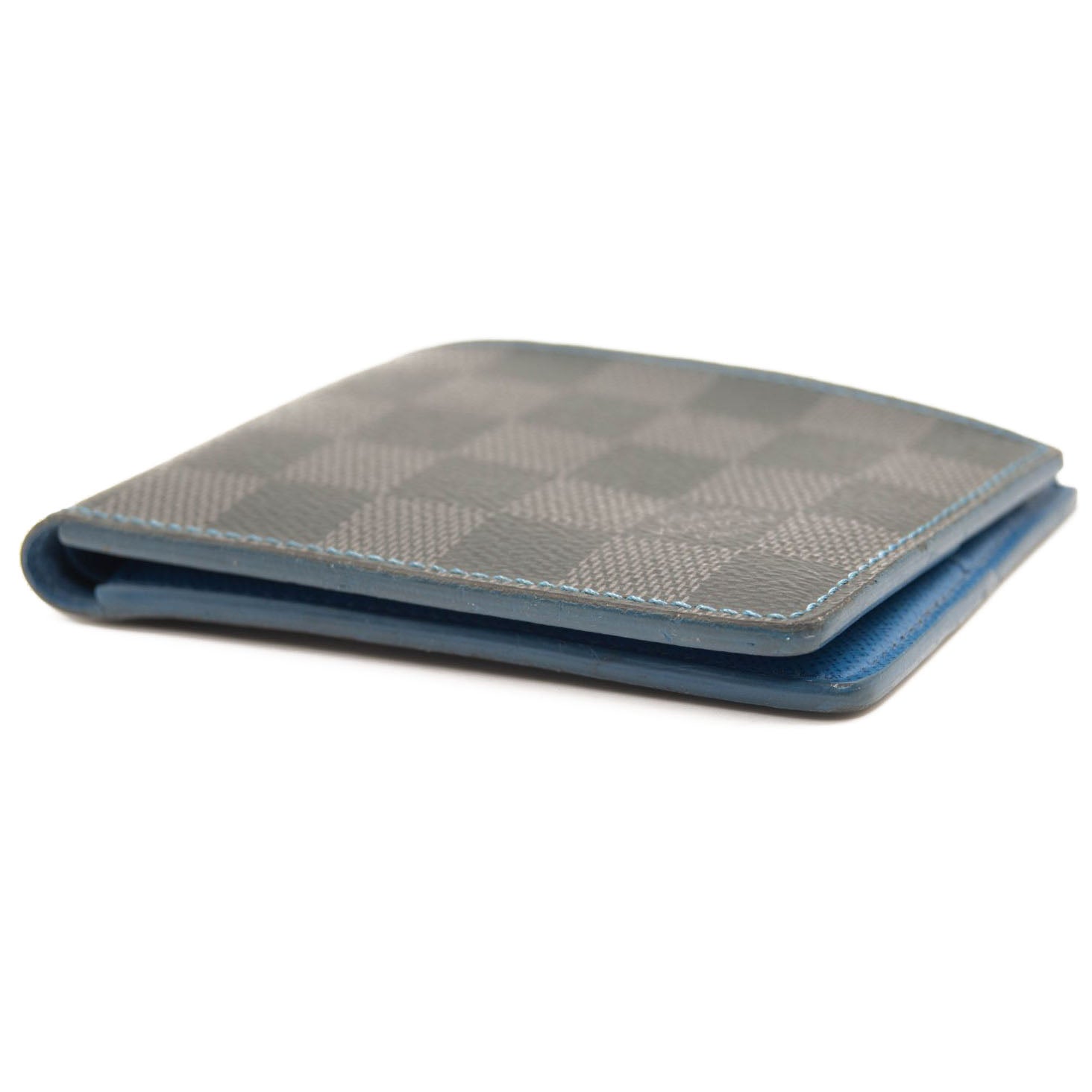 LOUIS VUITTON Damier Graphite Slender Wallet Blue