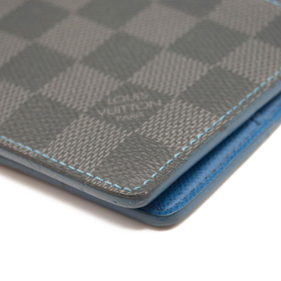 LOUIS VUITTON Damier Graphite Slender Wallet Blue
