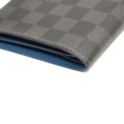 LOUIS VUITTON Damier Graphite Stripe Slender Wallet Blue 697239