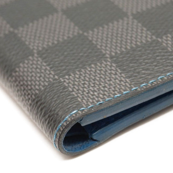 LOUIS VUITTON Damier Graphite Slender Wallet Blue