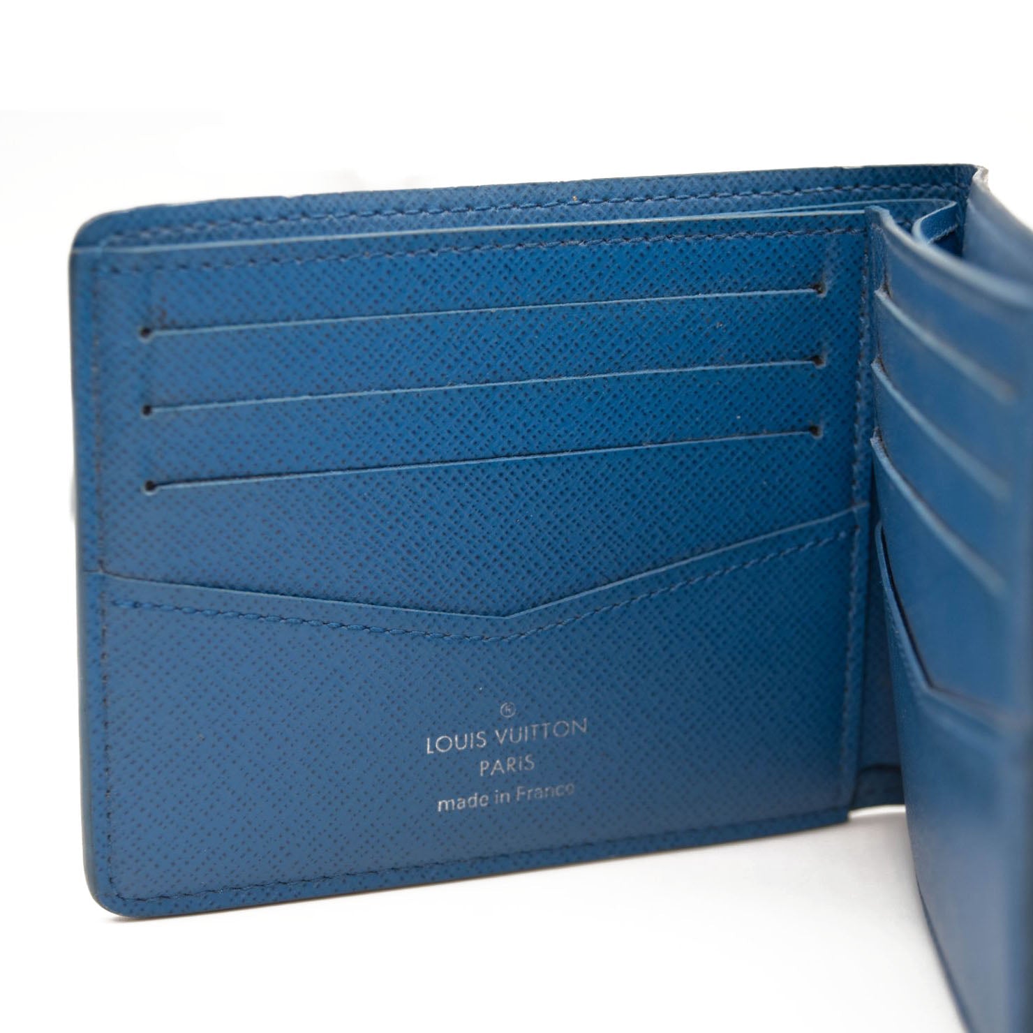 LOUIS VUITTON Damier Graphite Slender Wallet Blue