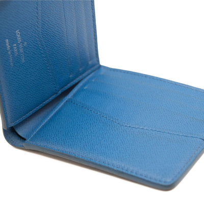 LOUIS VUITTON Damier Graphite Slender Wallet Blue