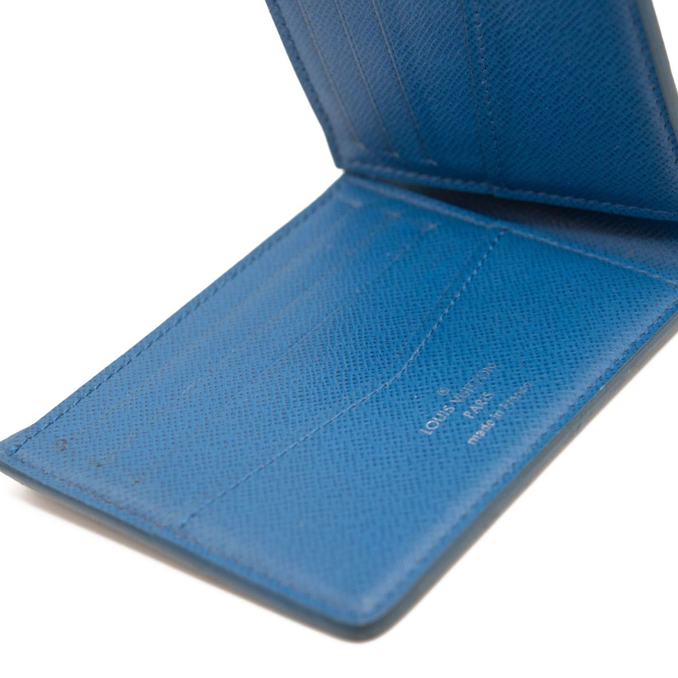 LOUIS VUITTON Damier Graphite Slender Wallet Blue