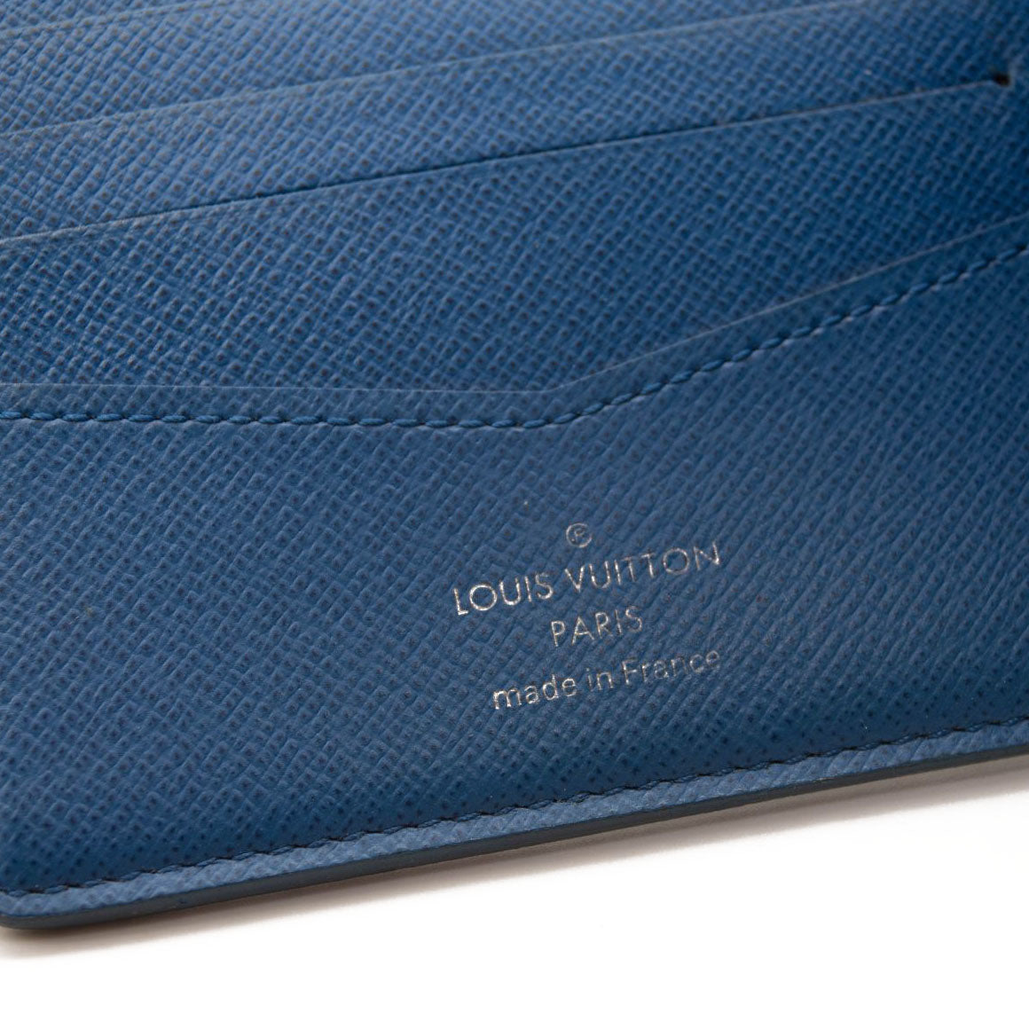 LOUIS VUITTON Damier Graphite Slender Wallet Blue