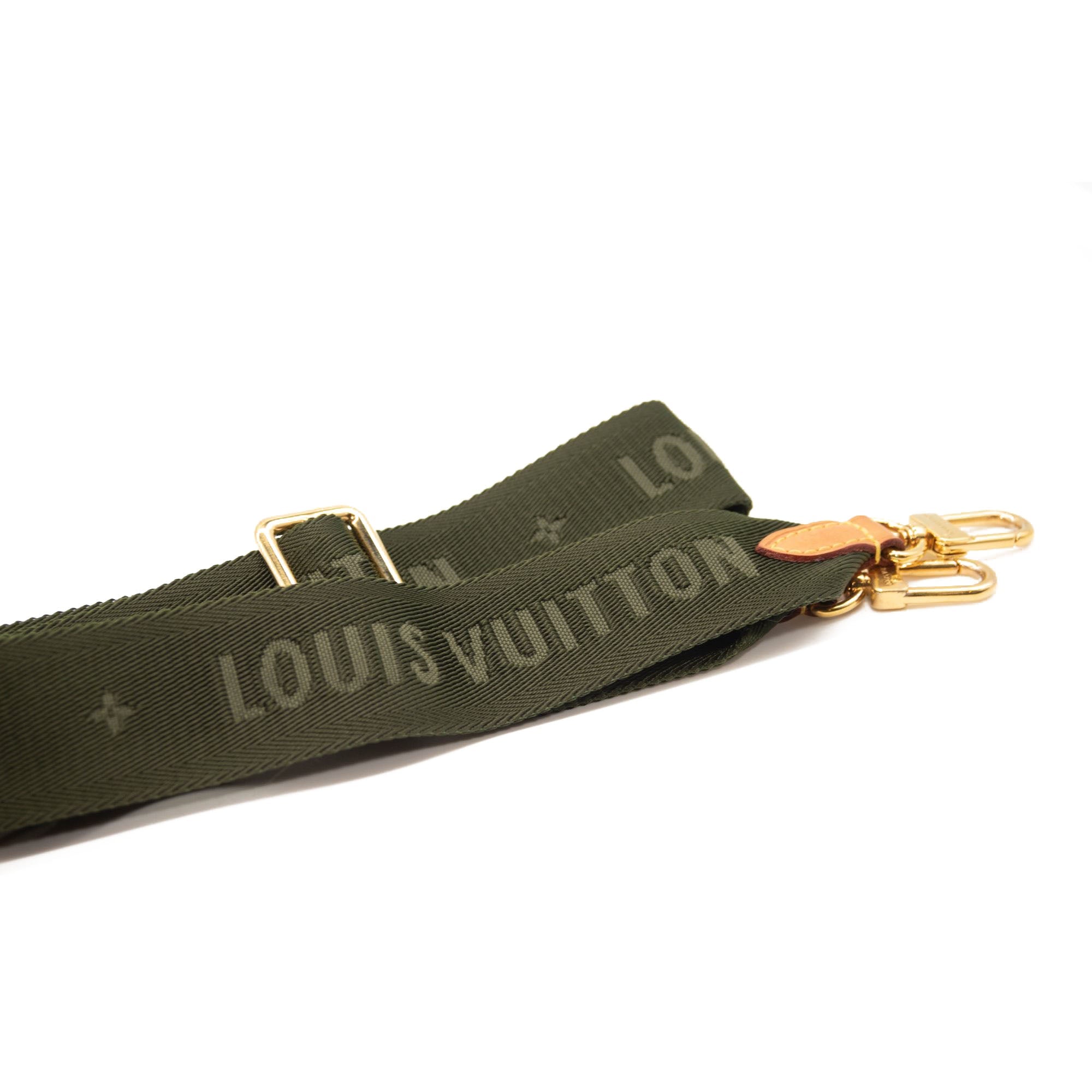 New LOUIS VUITTON Khaki Green Bandouliere Strap fr Multi Pochette