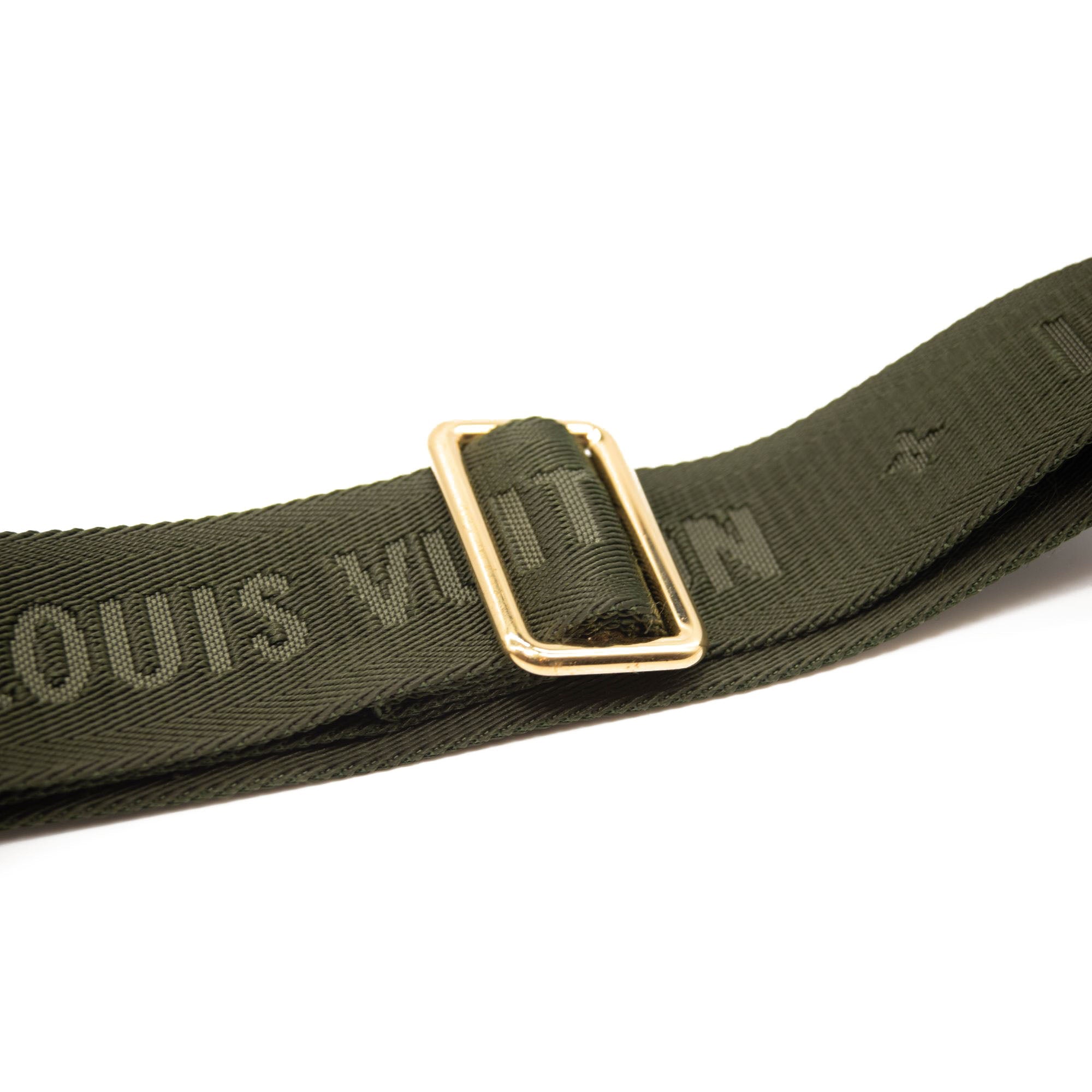 New LOUIS VUITTON Khaki Green Bandouliere Strap fr Multi Pochette  Accessories