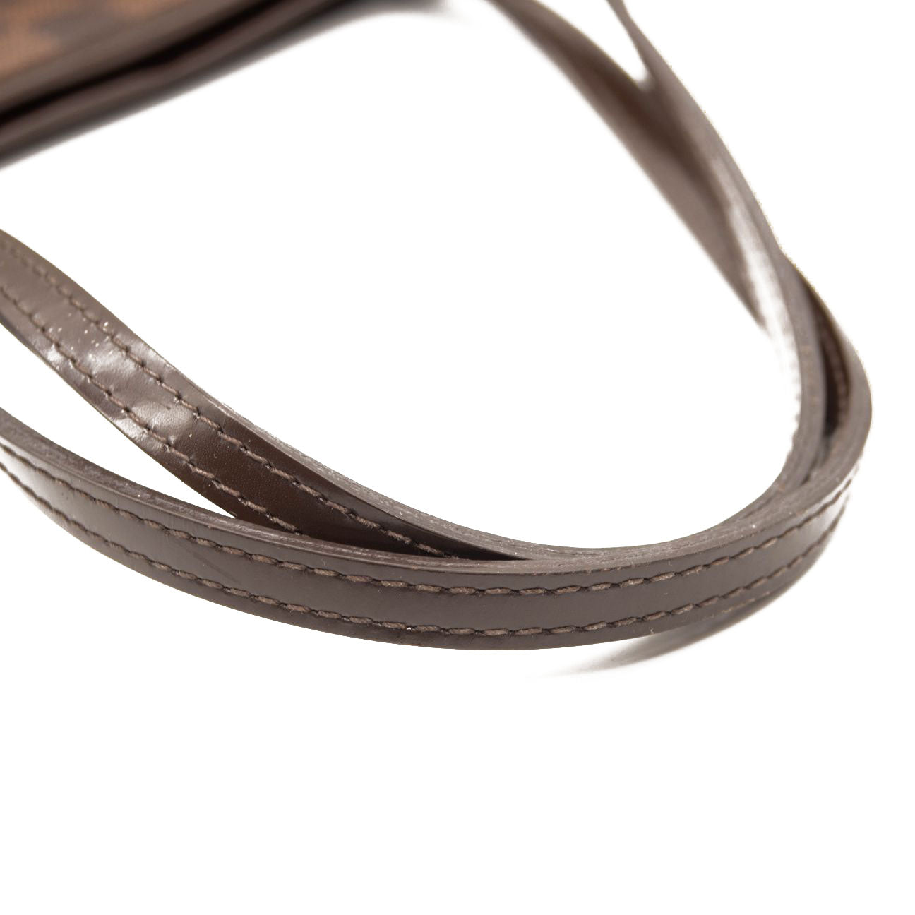 LOUIS VUITTON Brown Damier Ebene Neverfull MM Tote Bag Rose Ballerine