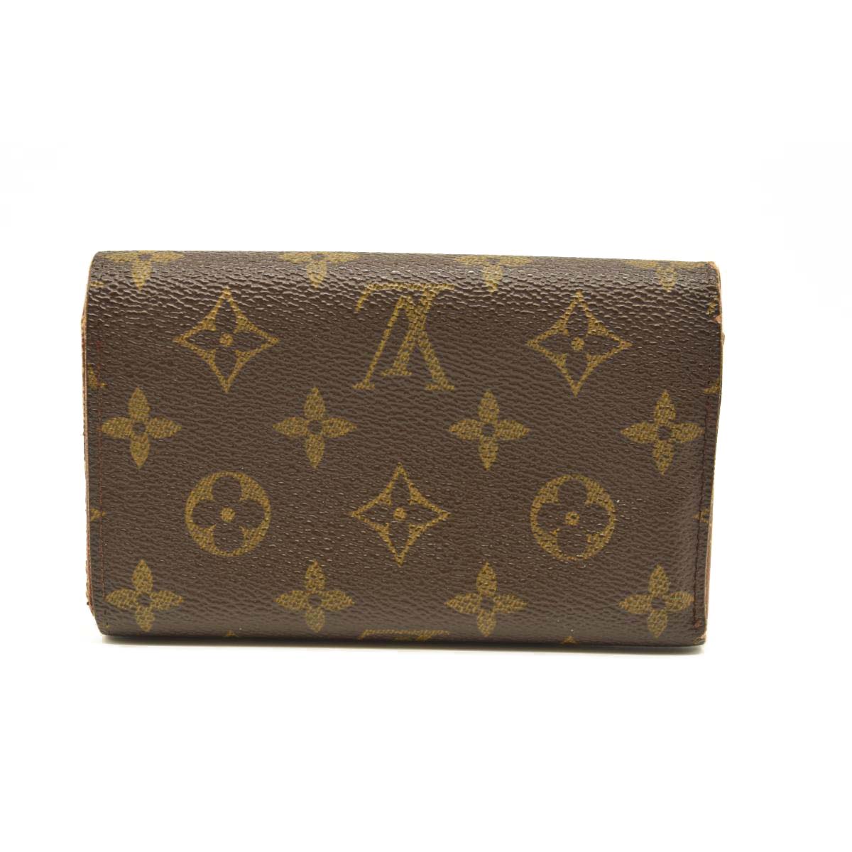 USED Louis Vuitton Monogram Porte-Monnaie Tresor Wallet