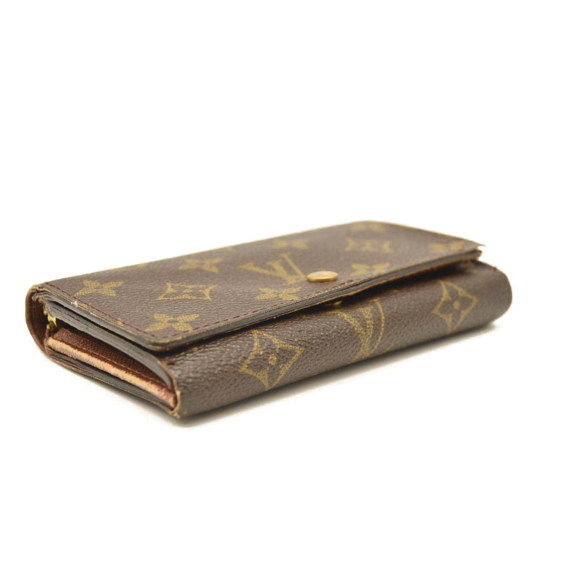 USED Louis Vuitton Monogram Porte-Monnaie Tresor Wallet