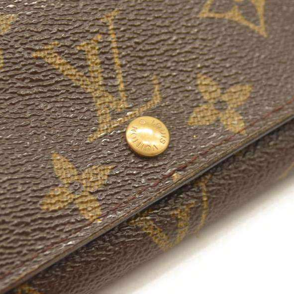 USED Louis Vuitton Monogram Porte-Monnaie Tresor Wallet
