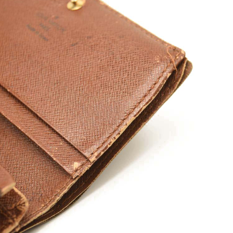 USED Louis Vuitton Monogram Porte-Monnaie Tresor Wallet