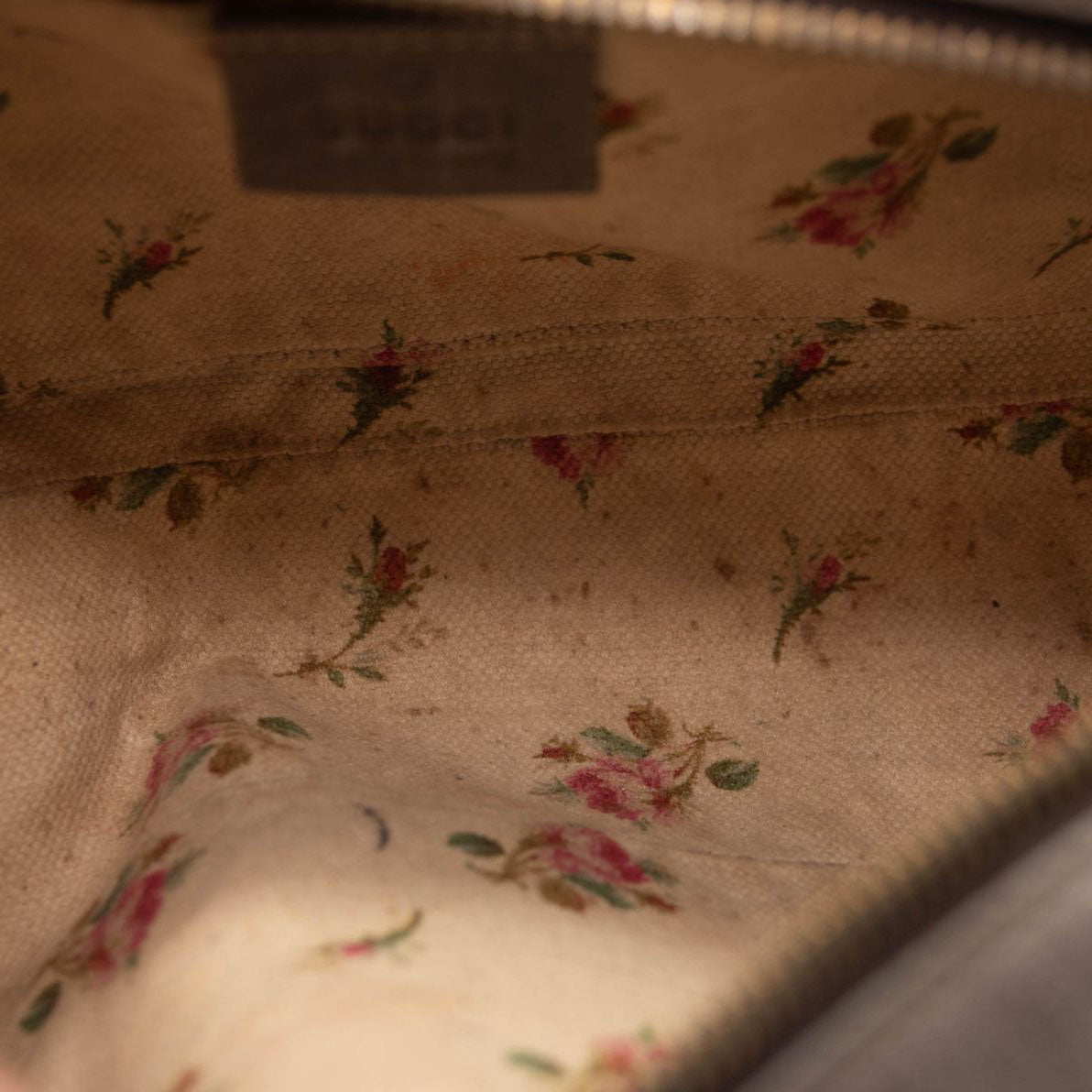 GUCCI GG Supreme Monogram Web Neo Vintage Shoulder Bag Beige New Acero Crop