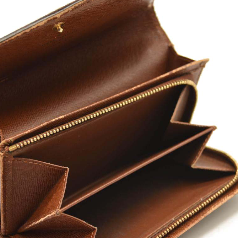 USED Louis Vuitton Monogram Porte-Monnaie Tresor Wallet