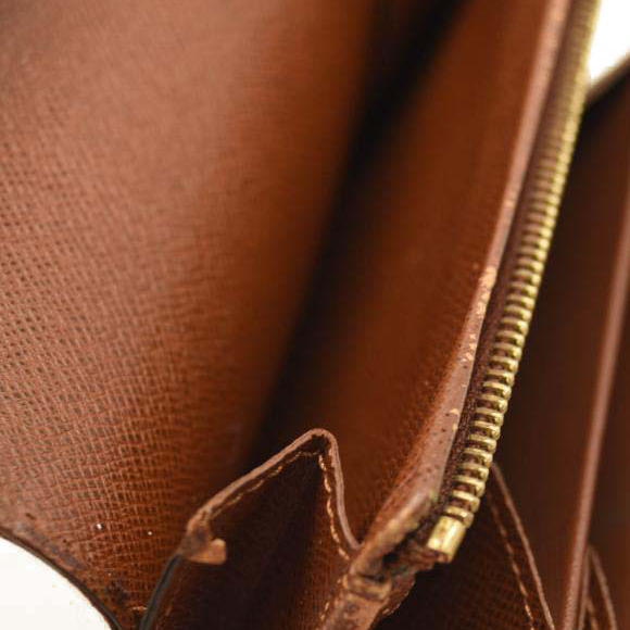 USED Louis Vuitton Monogram Porte-Monnaie Tresor Wallet