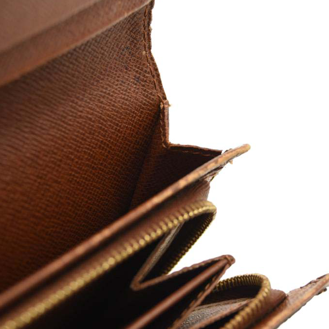 USED Louis Vuitton Monogram Porte-Monnaie Tresor Wallet