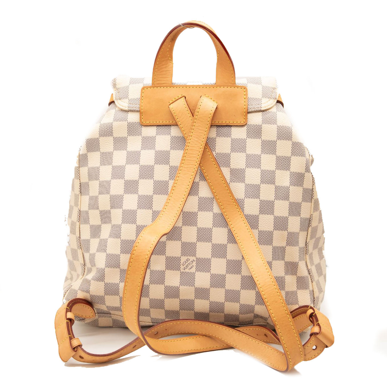 louis vuitton backpack yellow LOUIS VUITTON Damier Azur Sperone Backpack USED