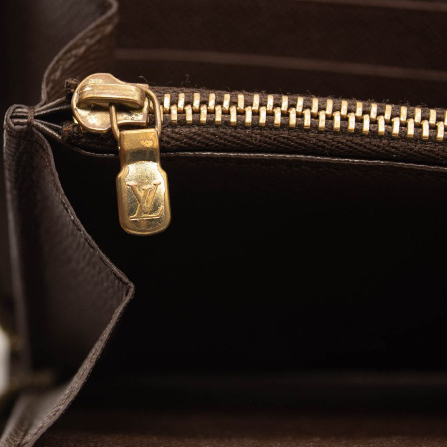 LOUIS VUITTON Damier Ebene Zippy Wallet CA1049