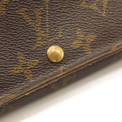 USED Louis Vuitton Monogram Porte-Monnaie Tresor Wallet