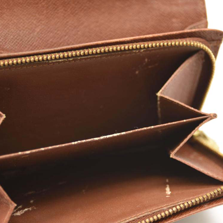 USED Louis Vuitton Monogram Porte-Monnaie Tresor Wallet