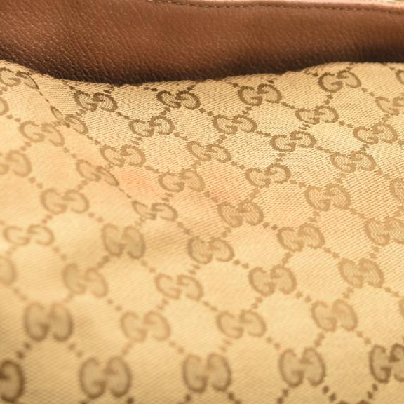 Gucci Brown GG Canvas Bree Satchel Pink Beige