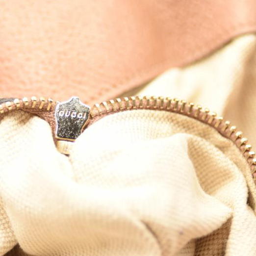 Gucci Brown GG Canvas Bree Satchel Pink Beige