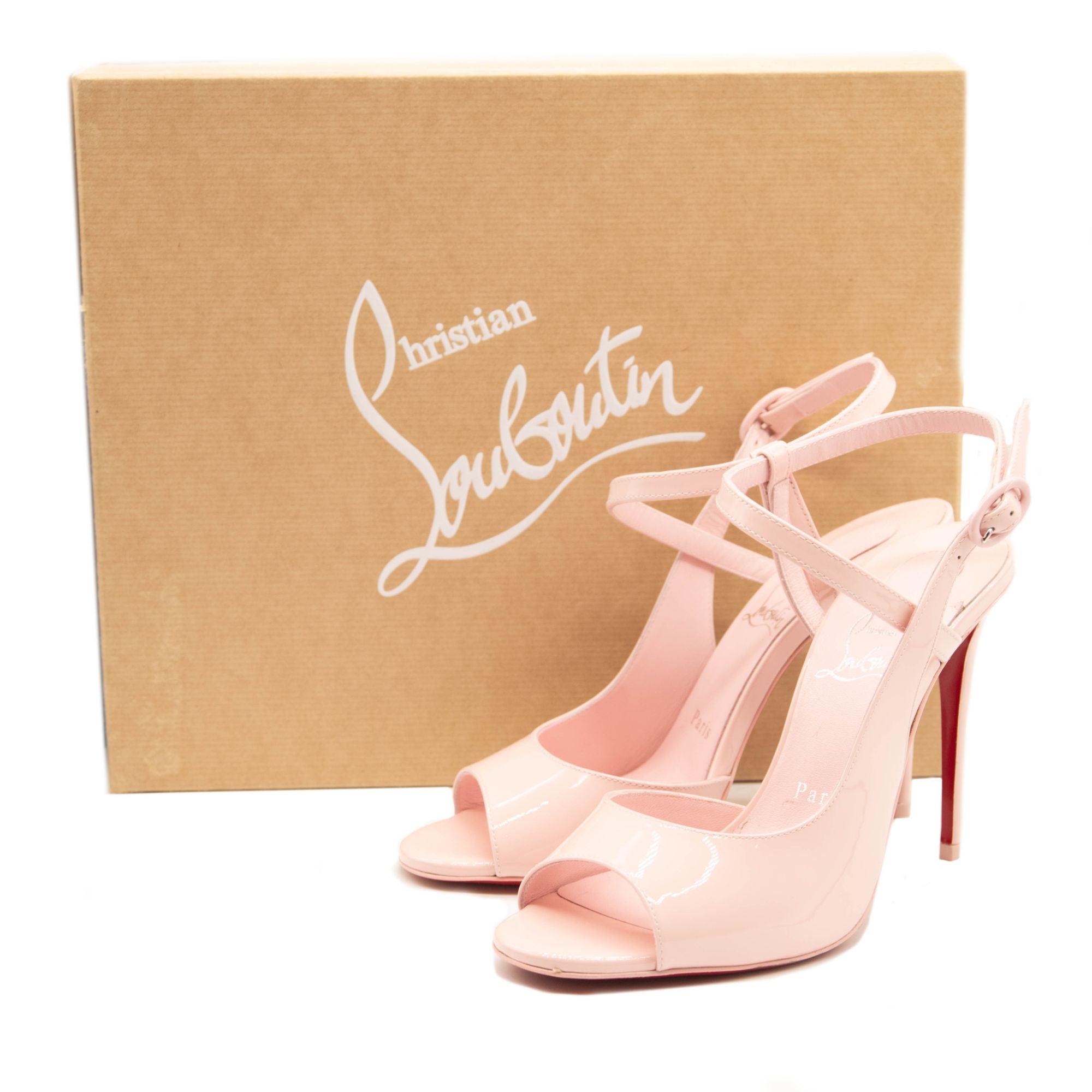 NEW $945 CHRISTIAN LOUBOUTIN Patent So Jenlove 100 Pumps 37 Rosy