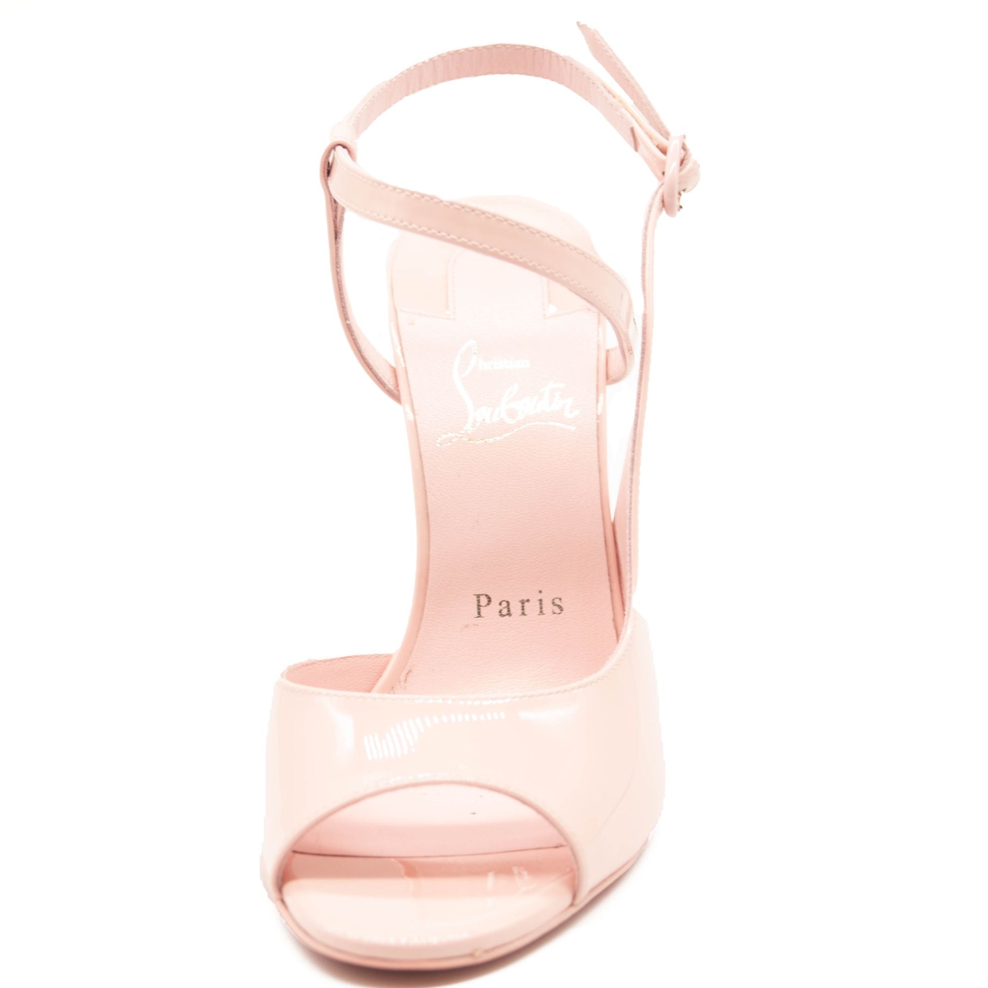 NEW $945 CHRISTIAN LOUBOUTIN Patent So Jenlove 100 Pumps 37 Rosy