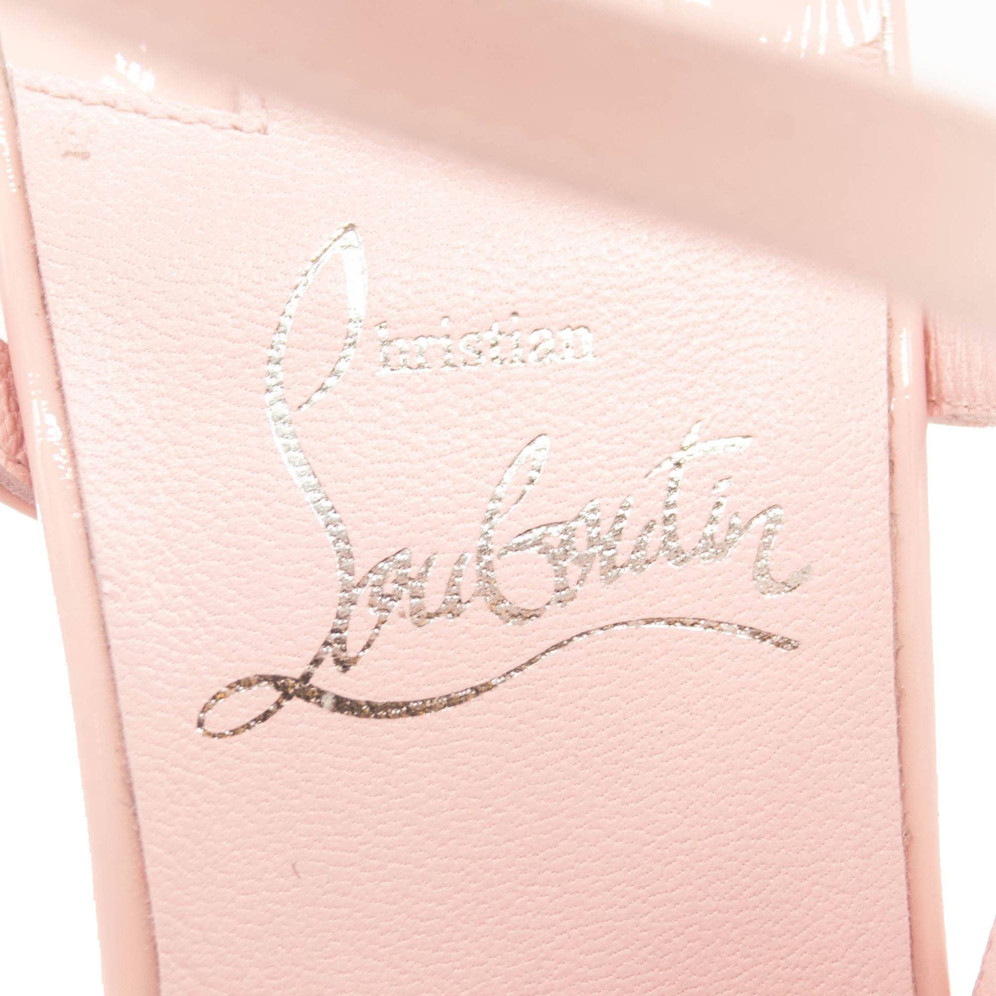 NEW $945 CHRISTIAN LOUBOUTIN Patent So Jenlove 100 Pumps 37 Rosy