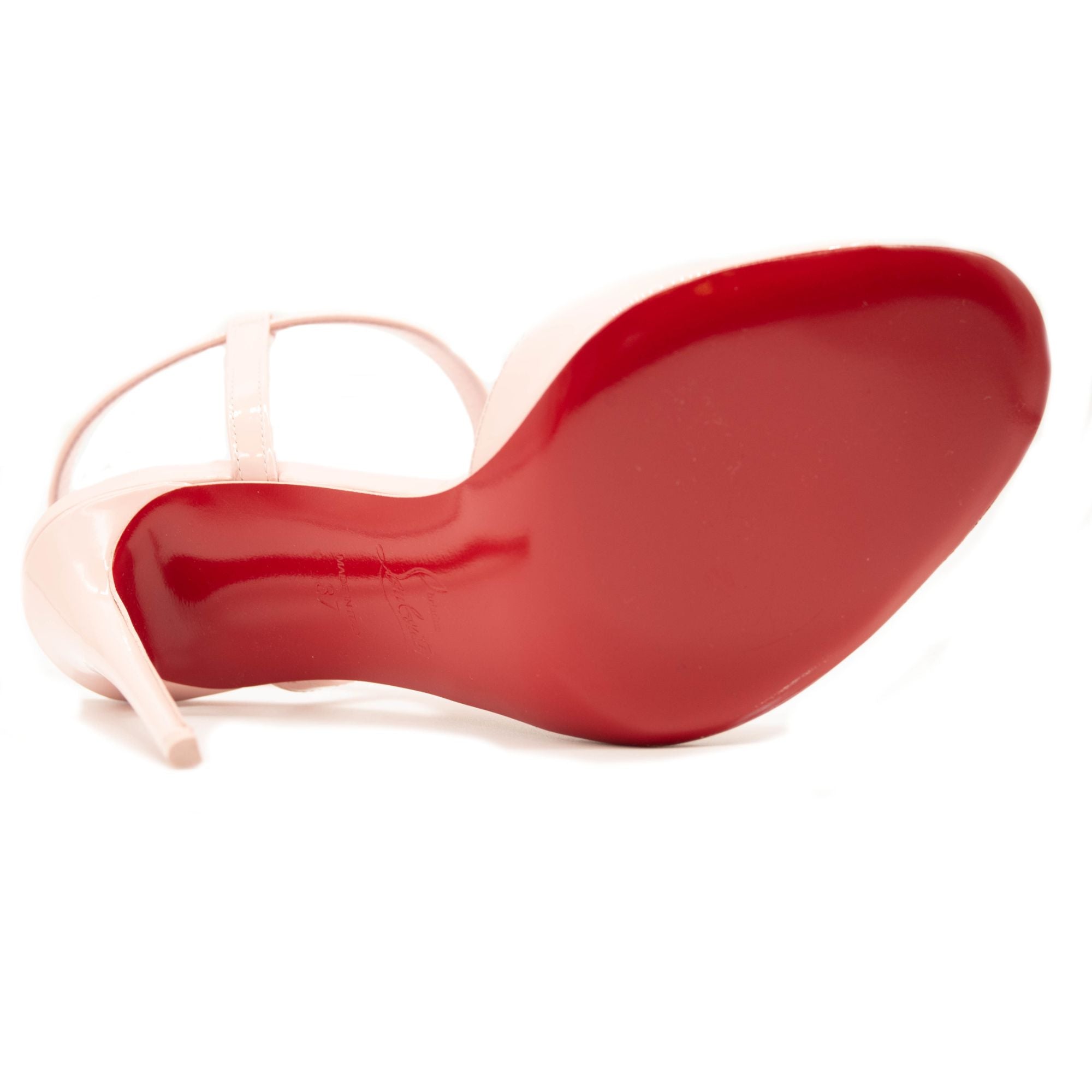 NEW $945 CHRISTIAN LOUBOUTIN Patent So Jenlove 100 Pumps 37 Rosy