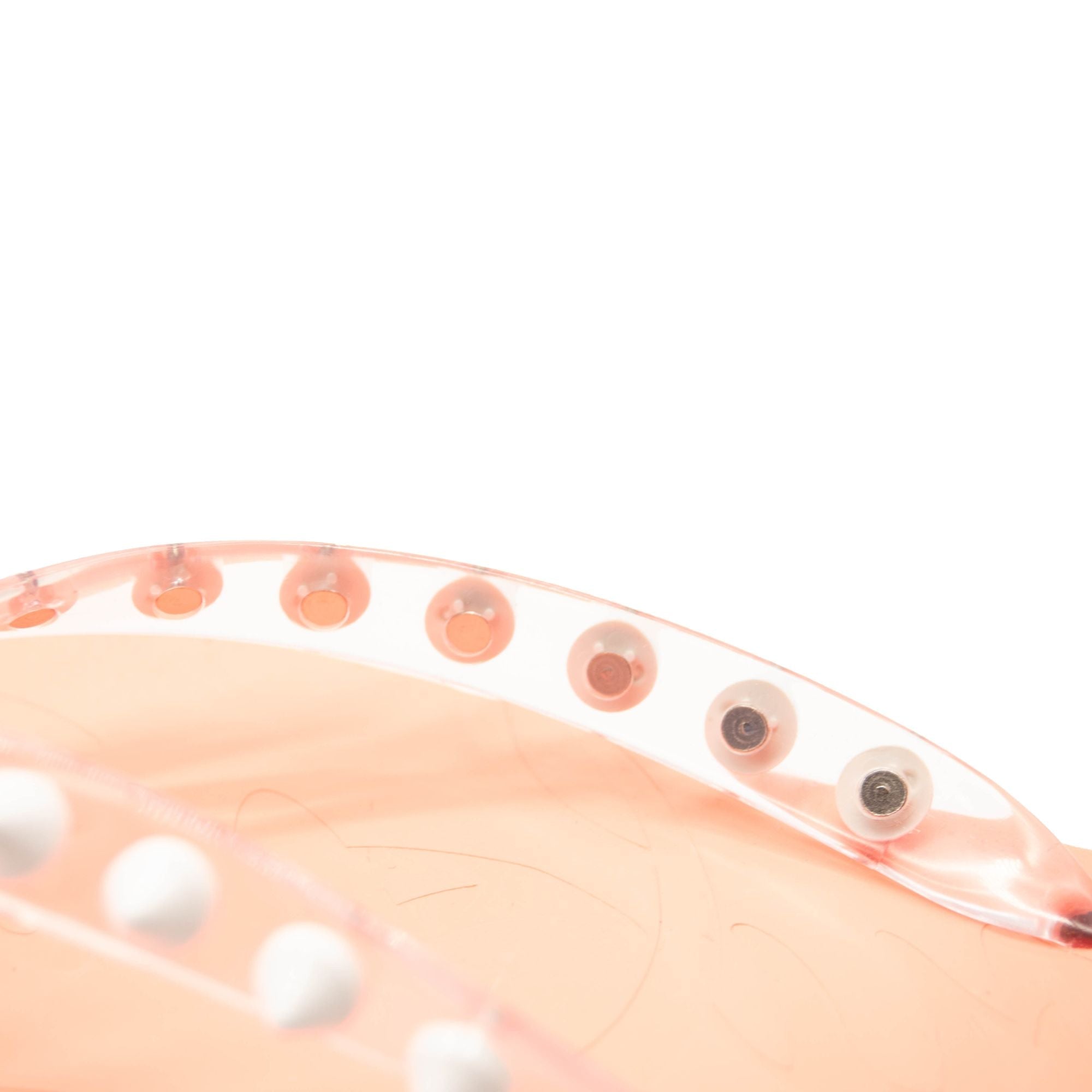 NEW $399 CHRISTIAN LOUBOUTIN Rubber Spike Loubi Donna Flip Flop 35 Transparent Orange