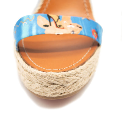 NEW $775 Christian Louboutin EU 39 MONICA DU DESERT Tie Platform Wedge Heel Sandal Shoes