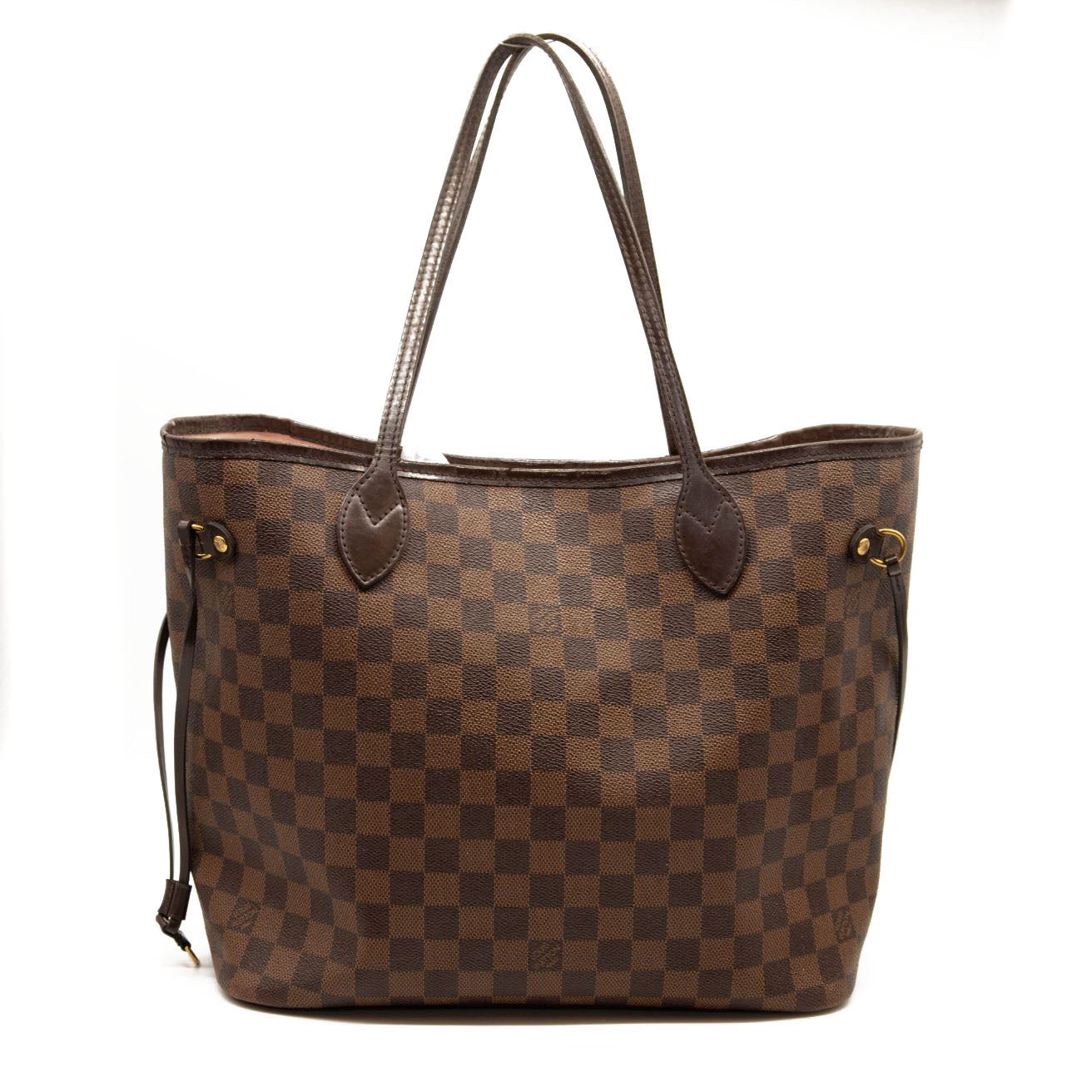 LOUIS VUITTON Damier Ebene Neo Neverfull MM Rose Ballerine
