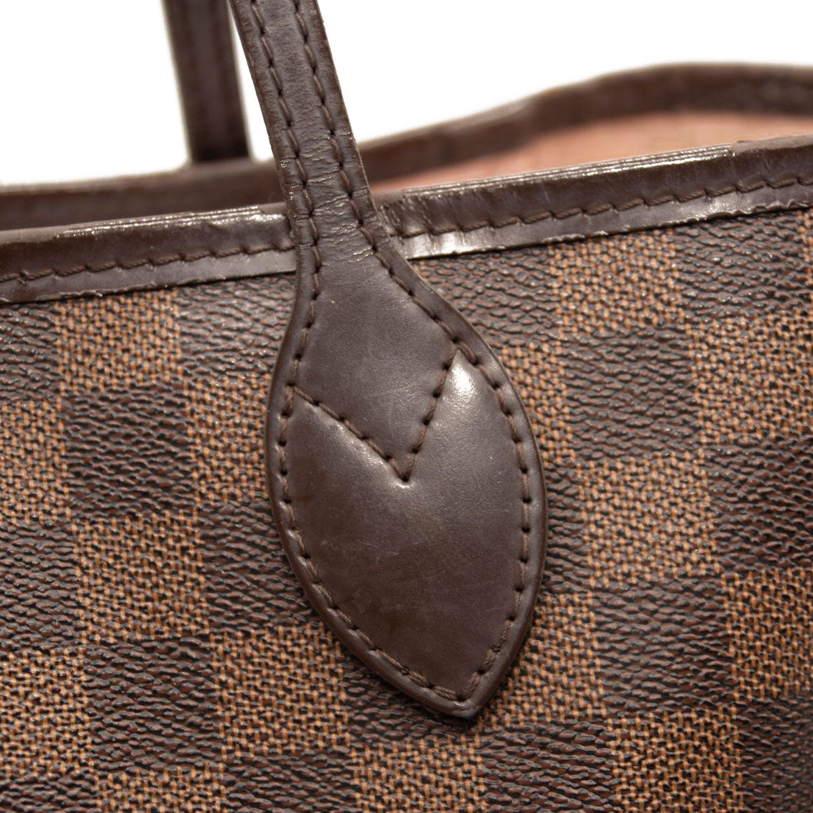 LOUIS VUITTON Damier Ebene Neo Neverfull MM Rose Ballerine