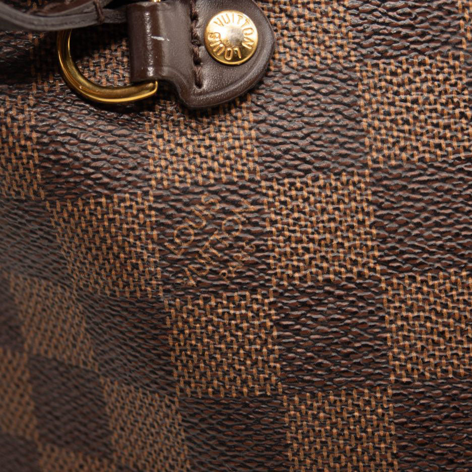 LOUIS VUITTON Damier Ebene Neo Neverfull MM Rose Ballerine