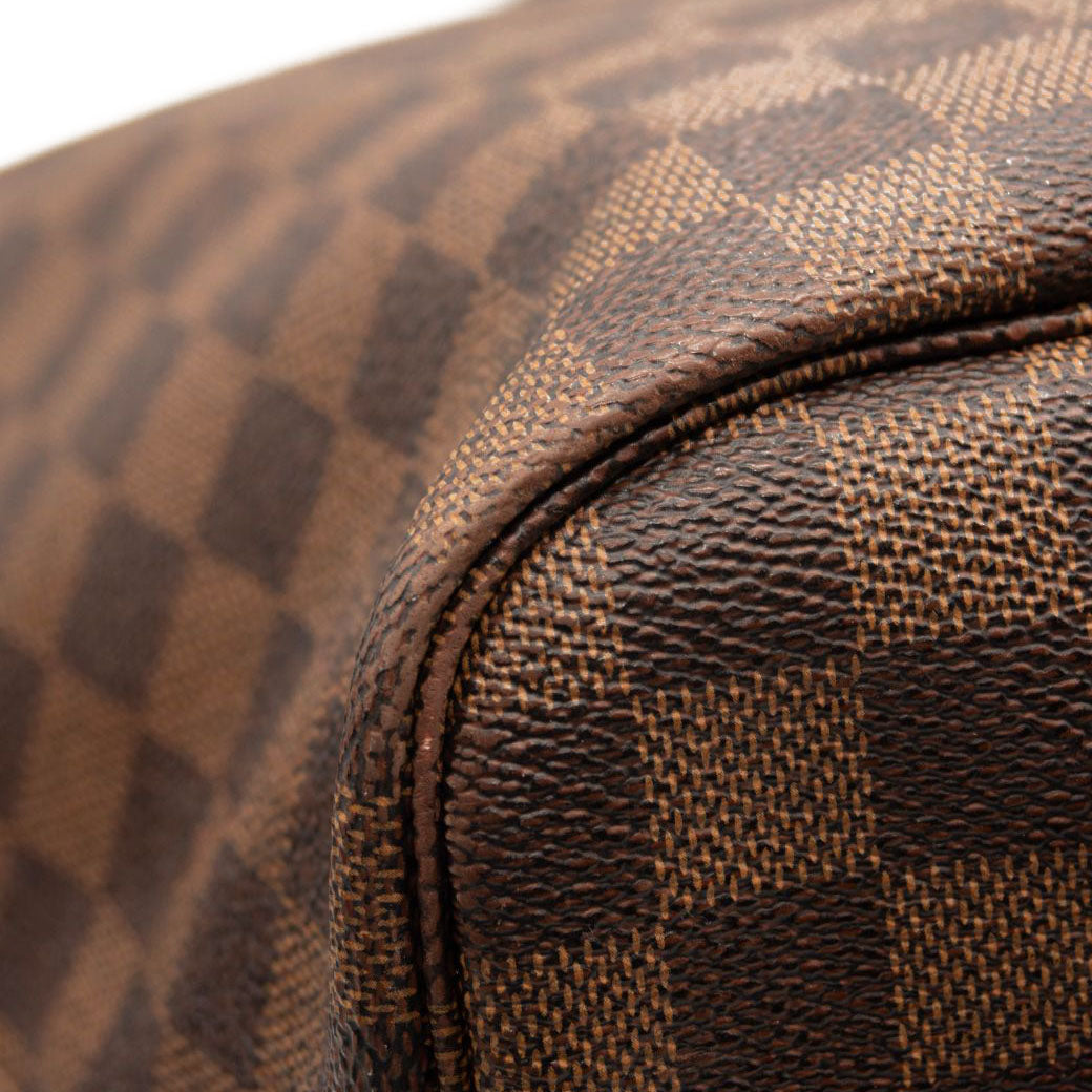 LOUIS VUITTON Damier Ebene Neo Neverfull MM Rose Ballerine