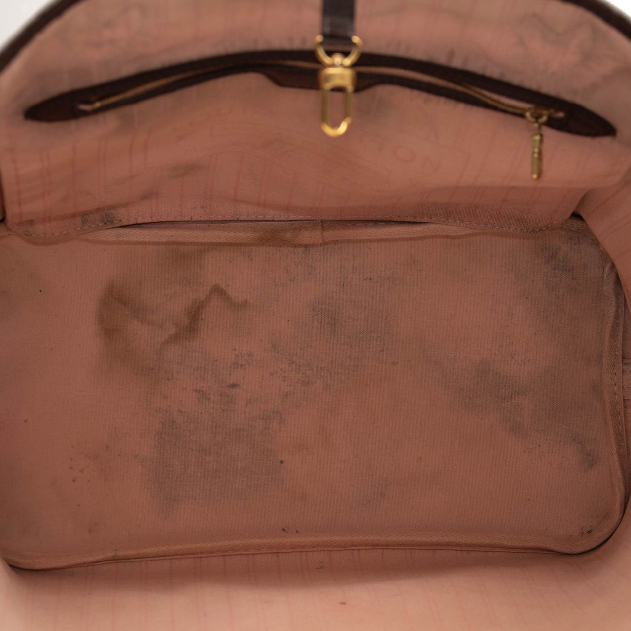 LOUIS VUITTON Damier Ebene Neo Neverfull MM Rose Ballerine