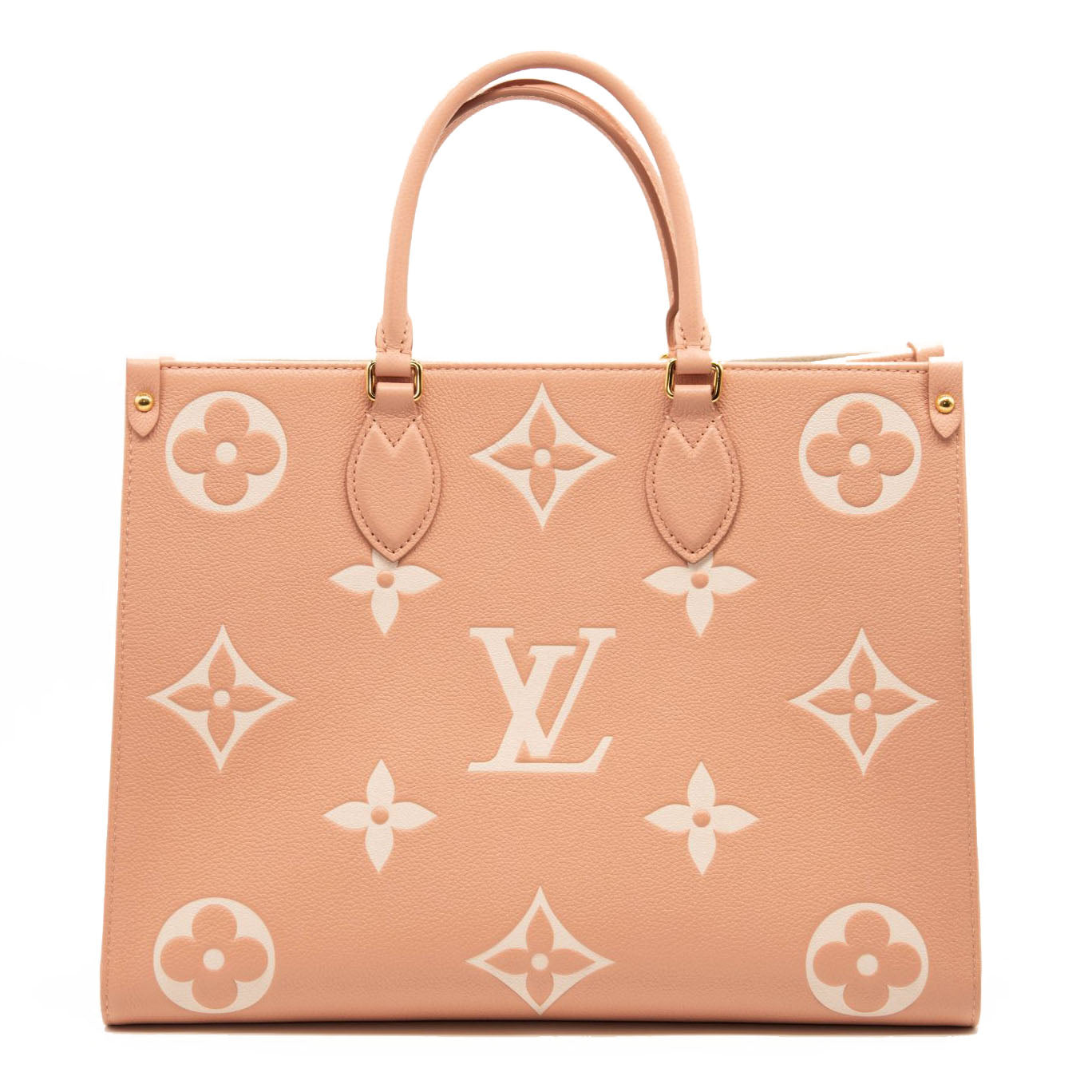 LOUIS VUITTON Empreinte Monogram Giant Onthego MM Arizona Creme
