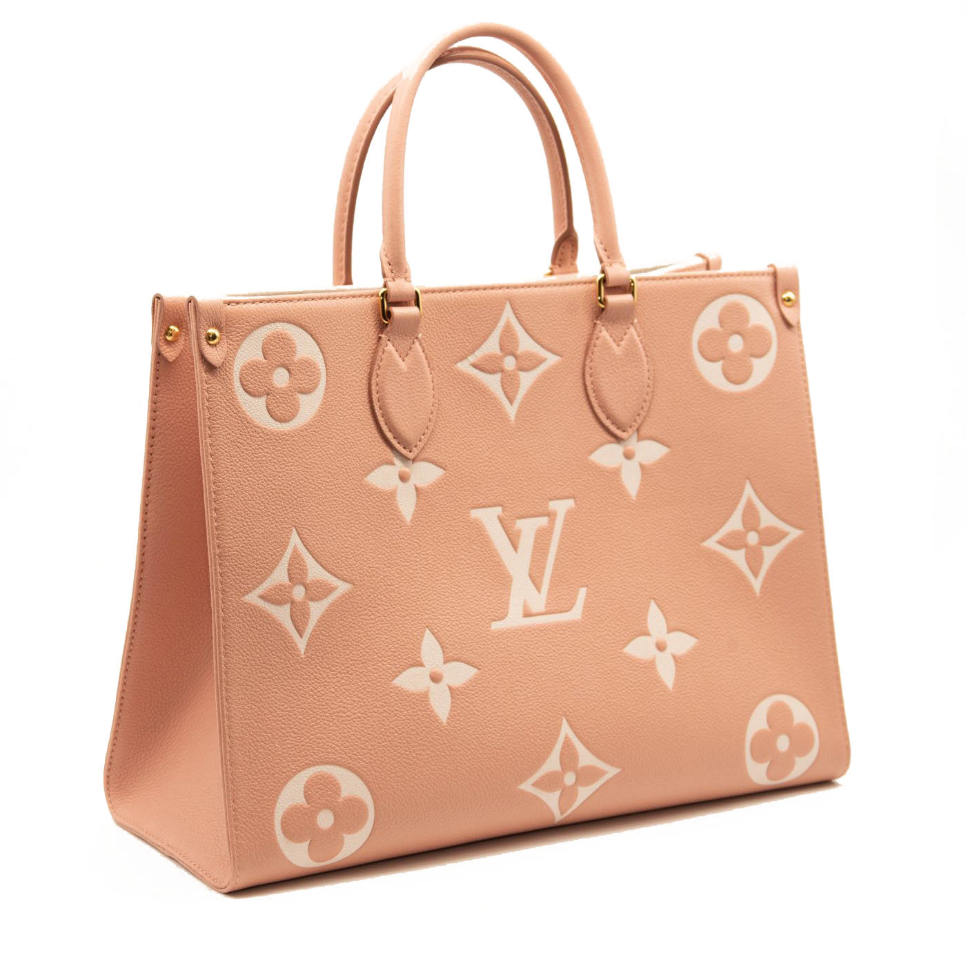 LOUIS VUITTON Empreinte Monogram Giant Onthego MM Arizona Creme