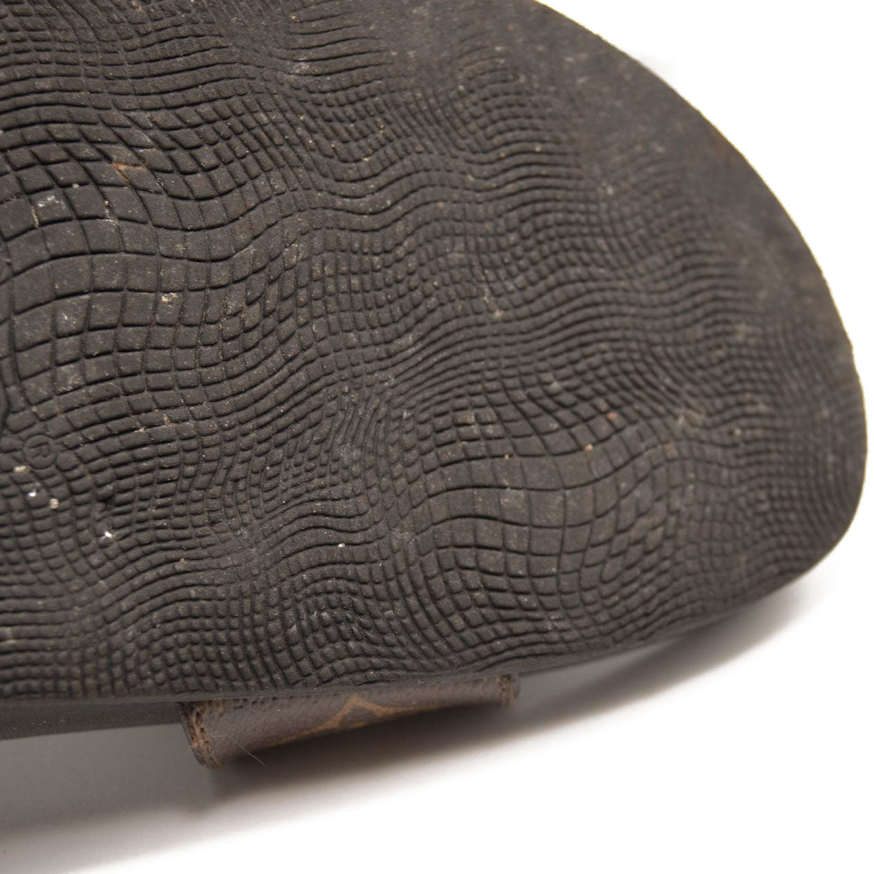 USED $1090 LOUIS VUITTON Monogram Bom Dia Mule Sandals 38 Black