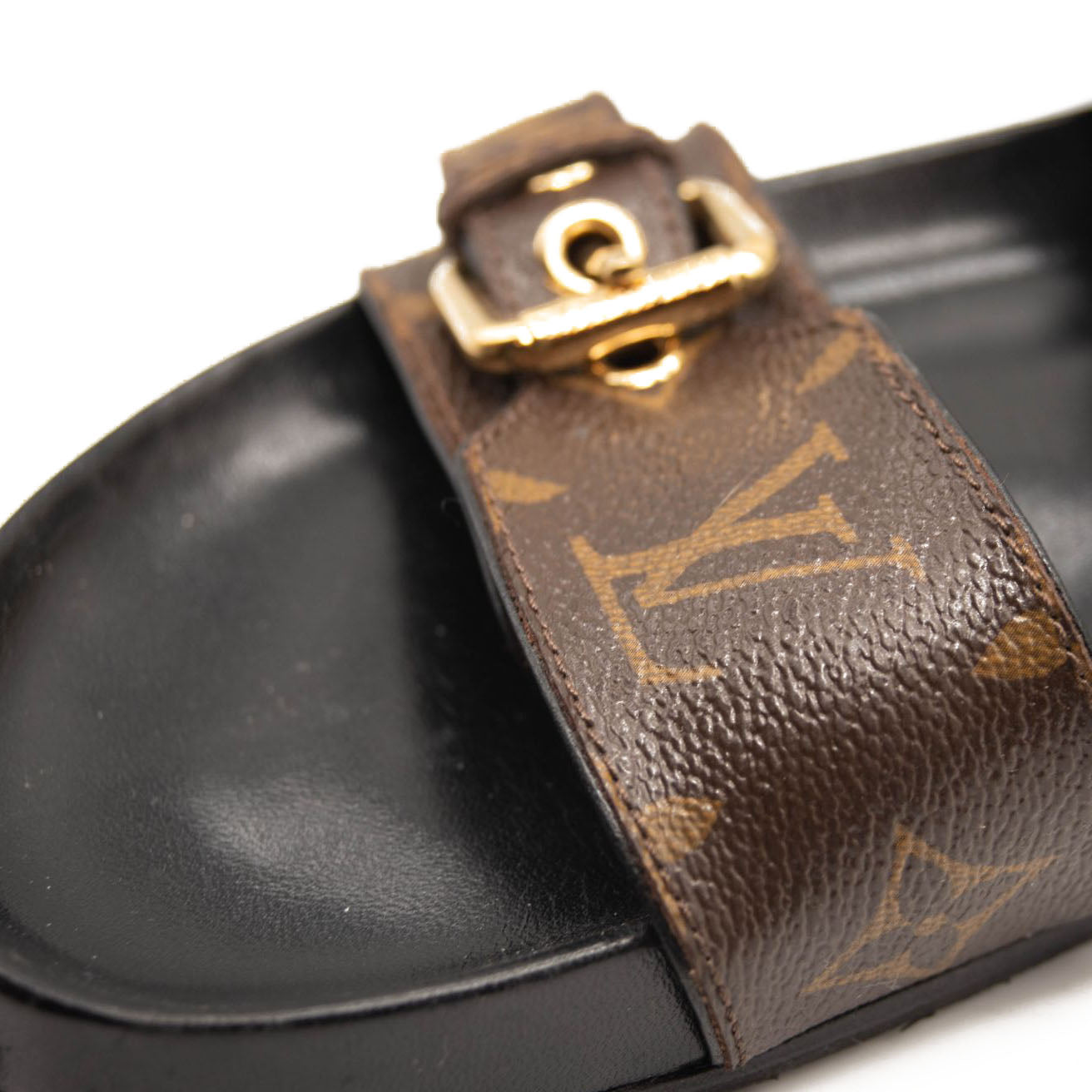 Bom dia leather mules Louis Vuitton Brown size 36 EU in Leather