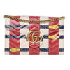 Gucci Marmont Chain Wallet Trompe L'oeil Red White Blue Leather Cross Body Bag