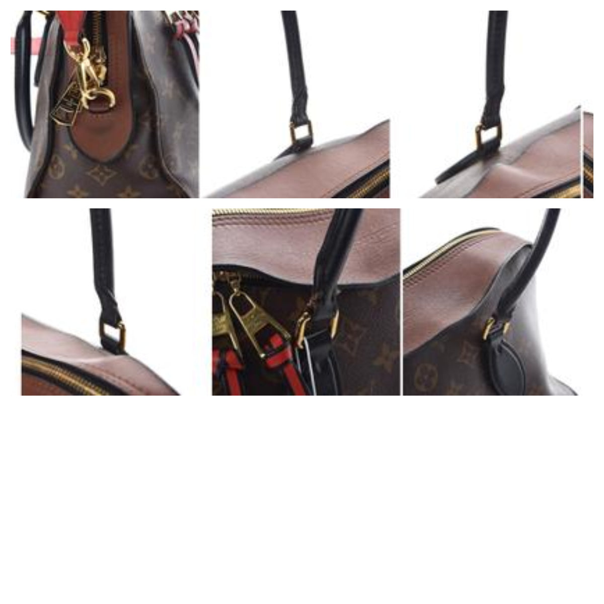 Louis Vuitton Tuileries Caramel Rouge Monogram Canvas and Calfskin Cross Body Bag