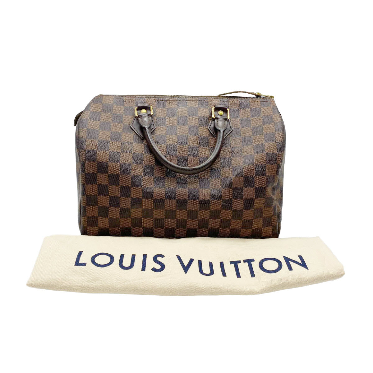 Louis Vuitton Speedy 30 Damier Ebene Brown Canvas Satchel