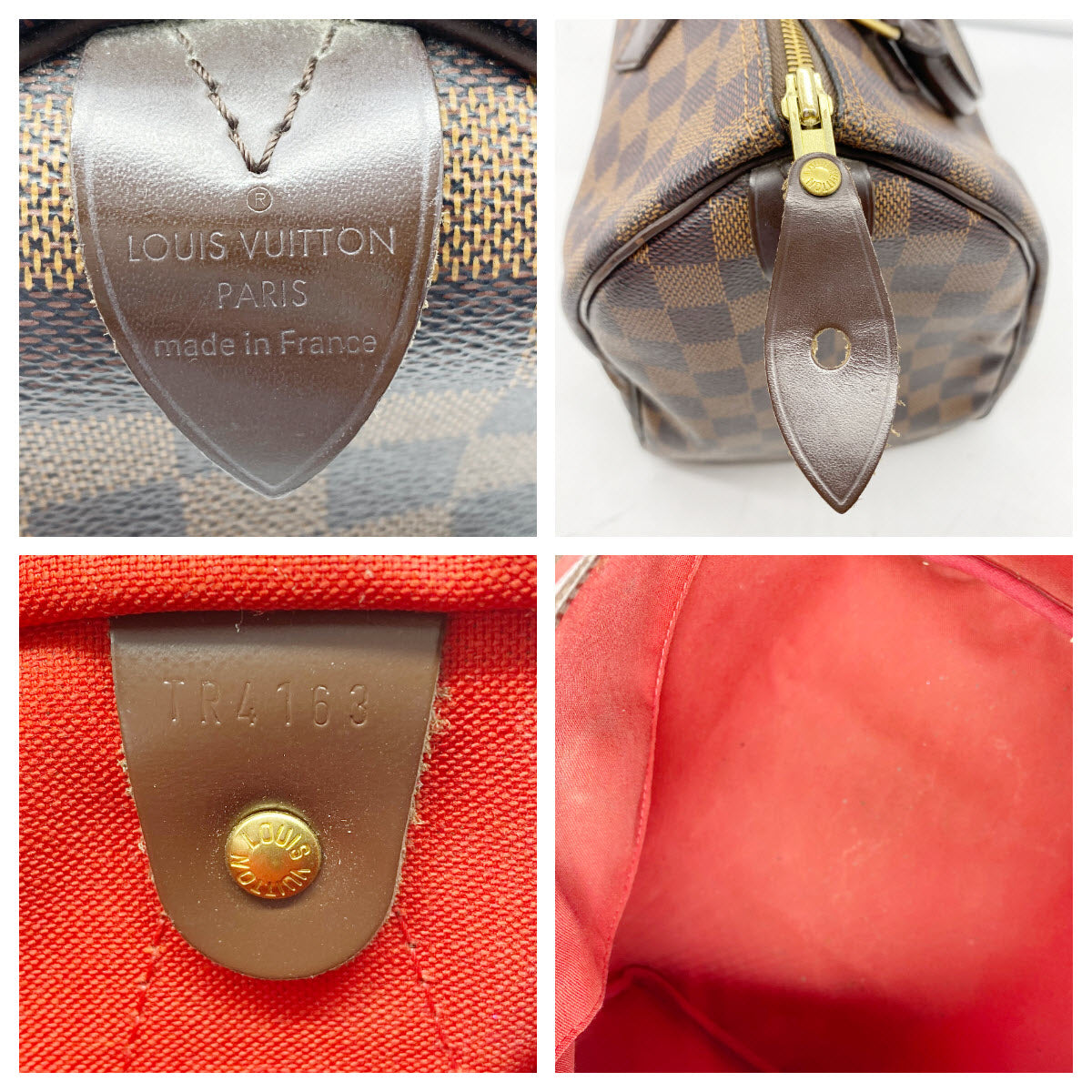 Louis Vuitton Speedy 30 Damier Ebene Brown Canvas Satchel