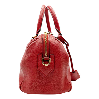 Louis Vuitton Speedy Bandouliere 25 Empreinte Red Leather Shoulder Bag