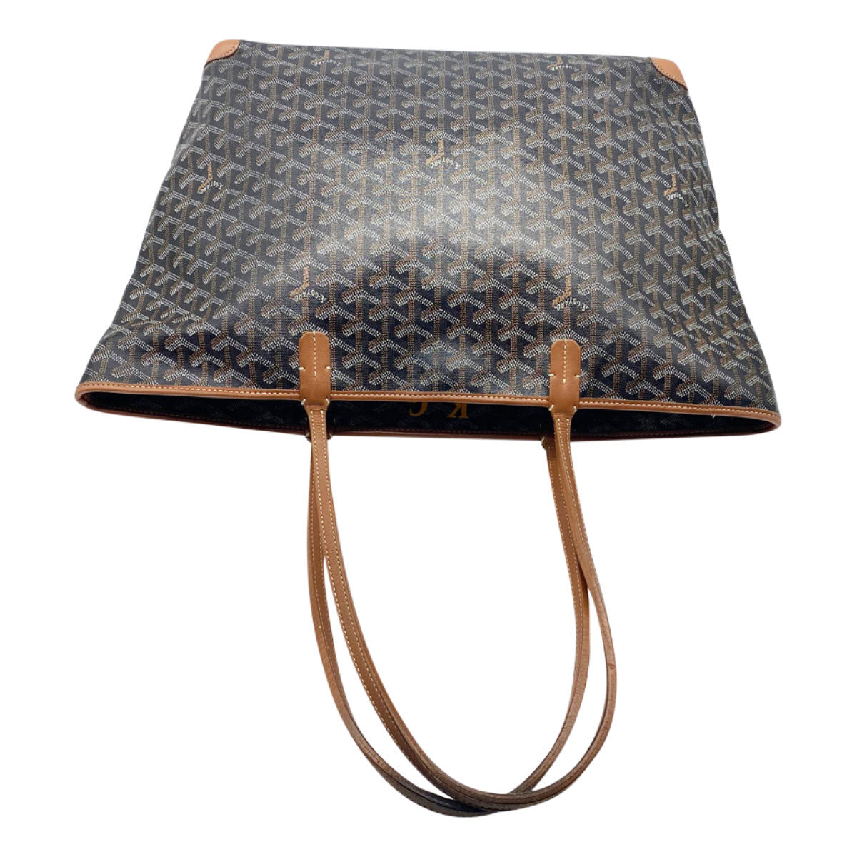 Goyard Goyardine Artois Mm Gold Black Coated Canvas Tote
