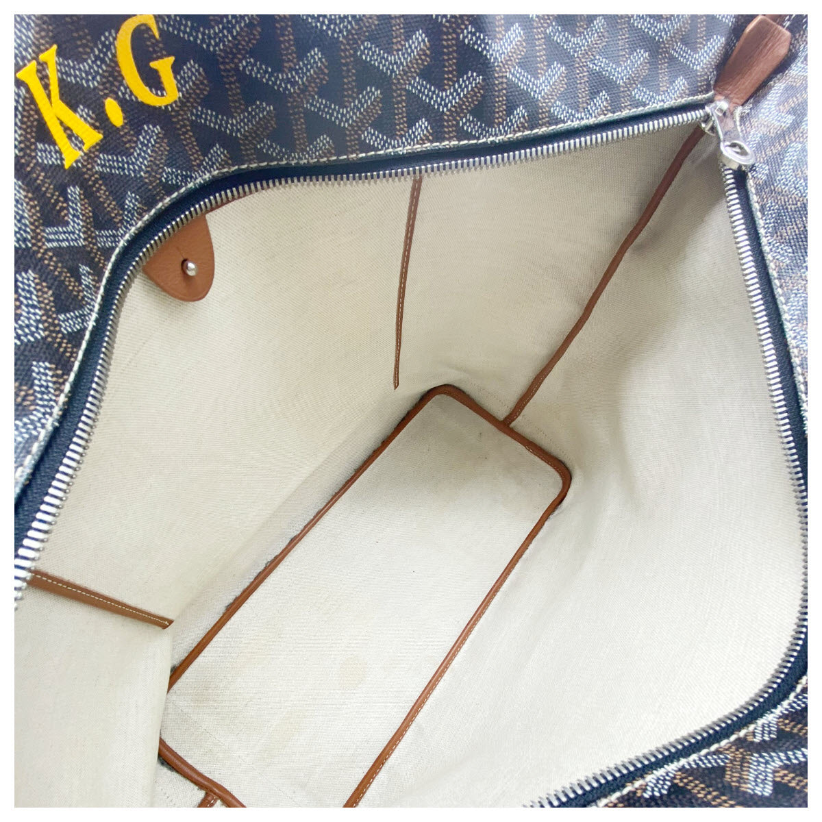 Goyard Goyardine Artois Mm Gold Black Coated Canvas Tote