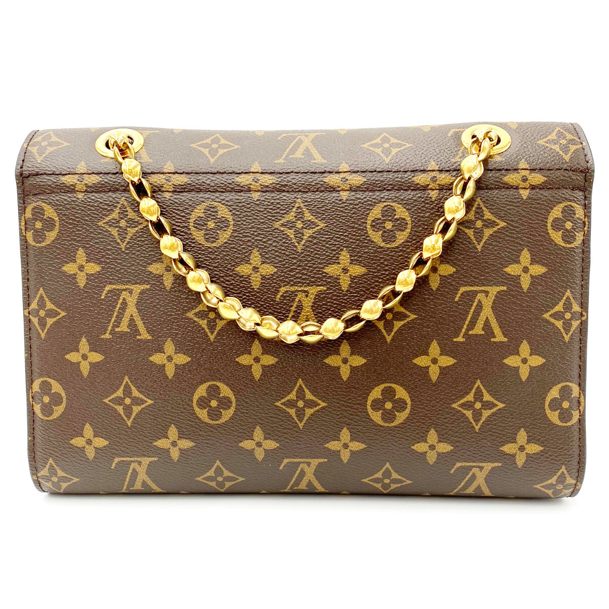 Louis Vuitton Victoire Bleu Marine Blue Monogram Canvas and Calfskin Shoulder Bag
