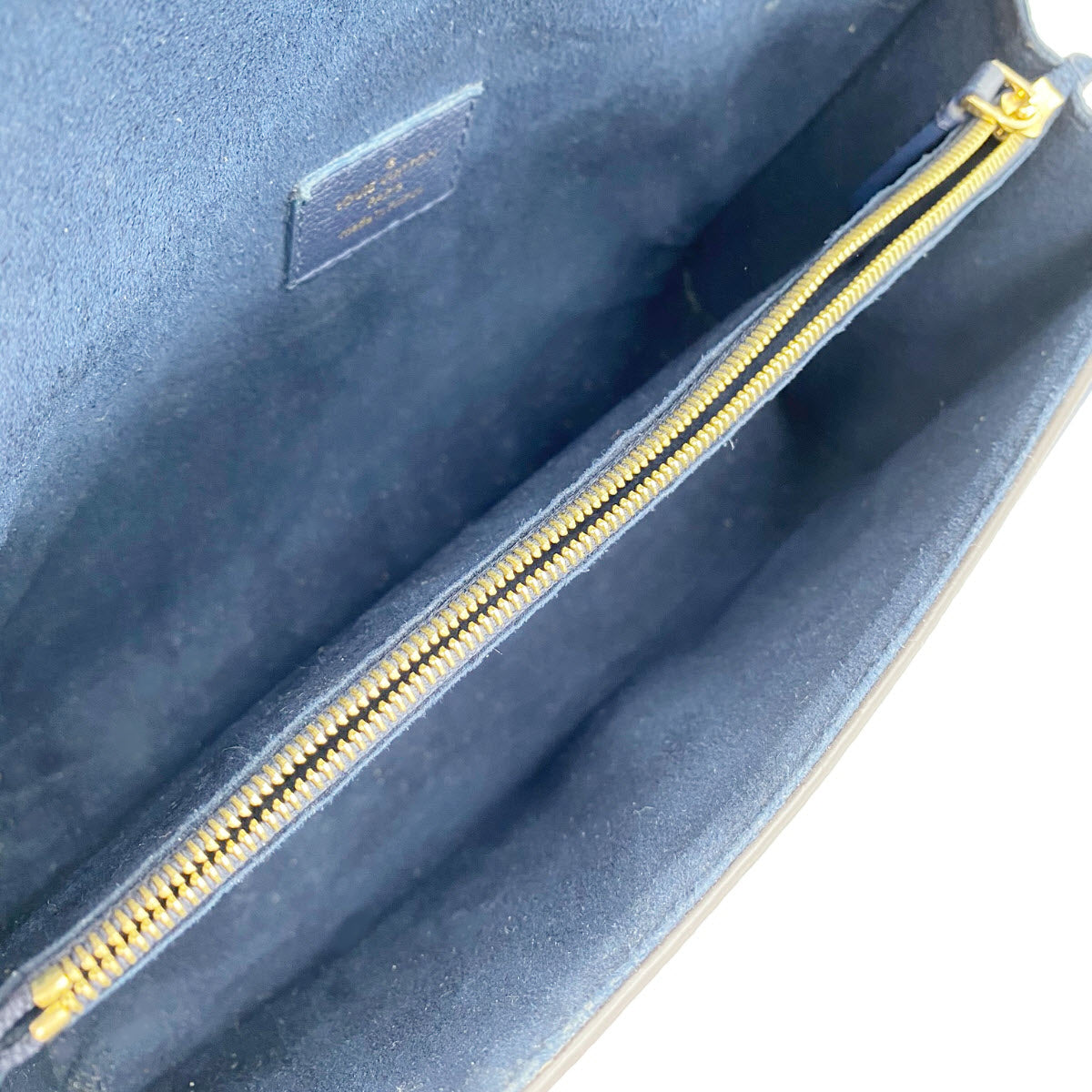 Louis Vuitton Victoire Bleu Marine Blue Monogram Canvas and Calfskin Shoulder Bag