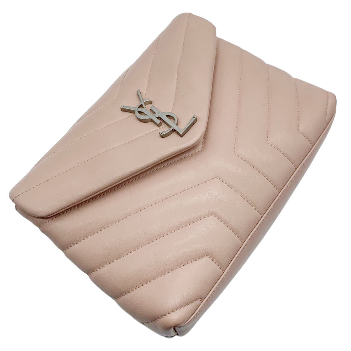 Saint Laurent Monogram Loulou Crossbody Small Monogram Chain Pink Leather